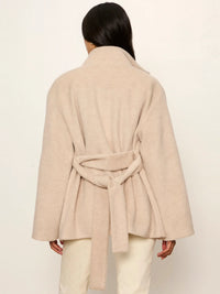 Sanctuary Bundled Wool Coat - Bone
