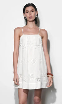 Greylin Daisy Mini Dress - White-Hand In Pocket