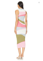 MINKPINK Danica Collared Midi Dress - Multi Abstract-Hand In Pocket