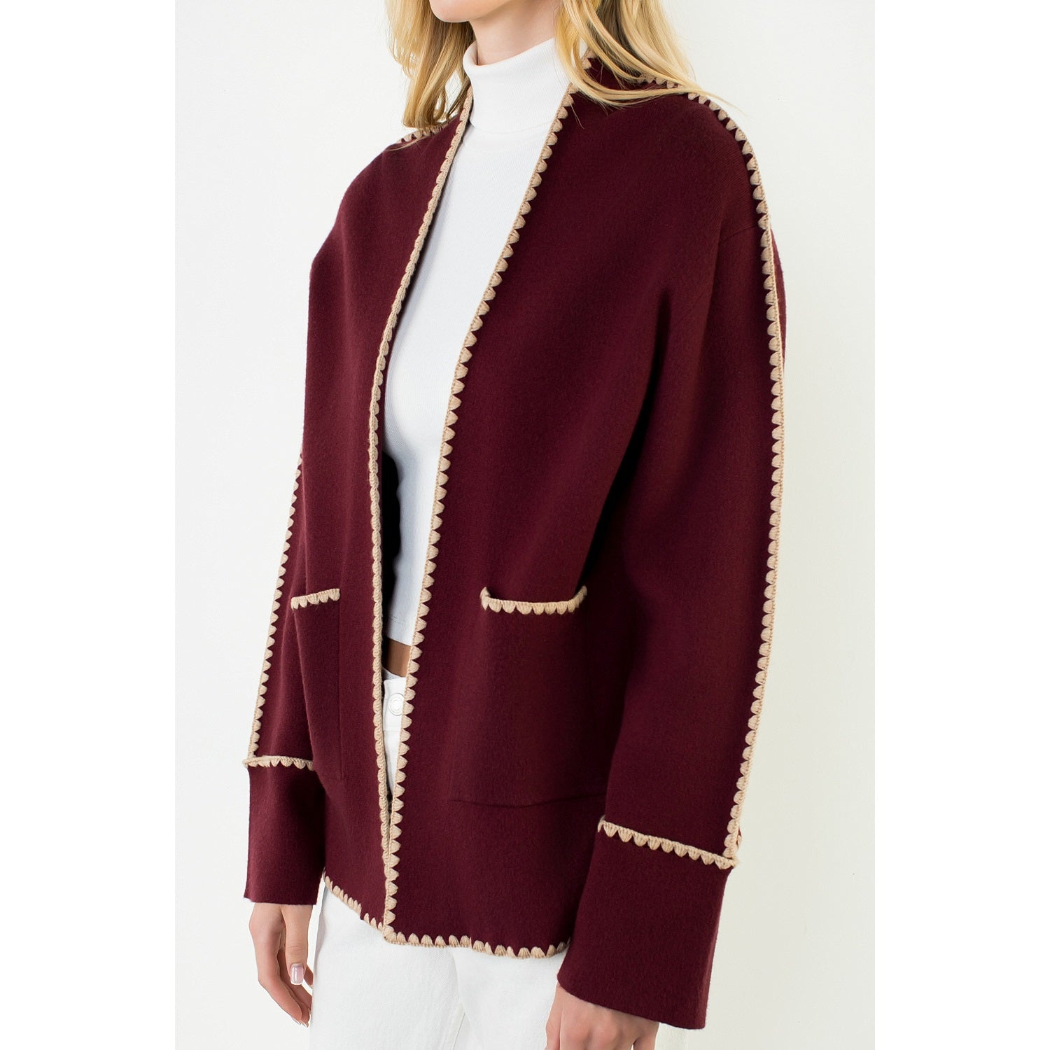 THML Annabelle Cardigan - Burgundy