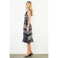 THML Blake Dress - Navy-Hand In Pocket