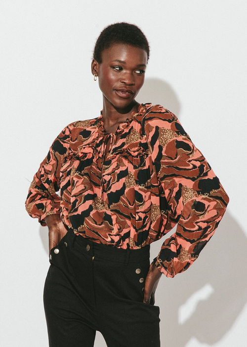 Cleobella Octavia Printed Blouse - Canyon-Hand In Pocket