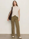 Sanctuary Draped Sleeveless Mock Neck - Pearl-Hand In Pocket