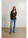 Line Micah Cardigan- Espresso-Hand In Pocket