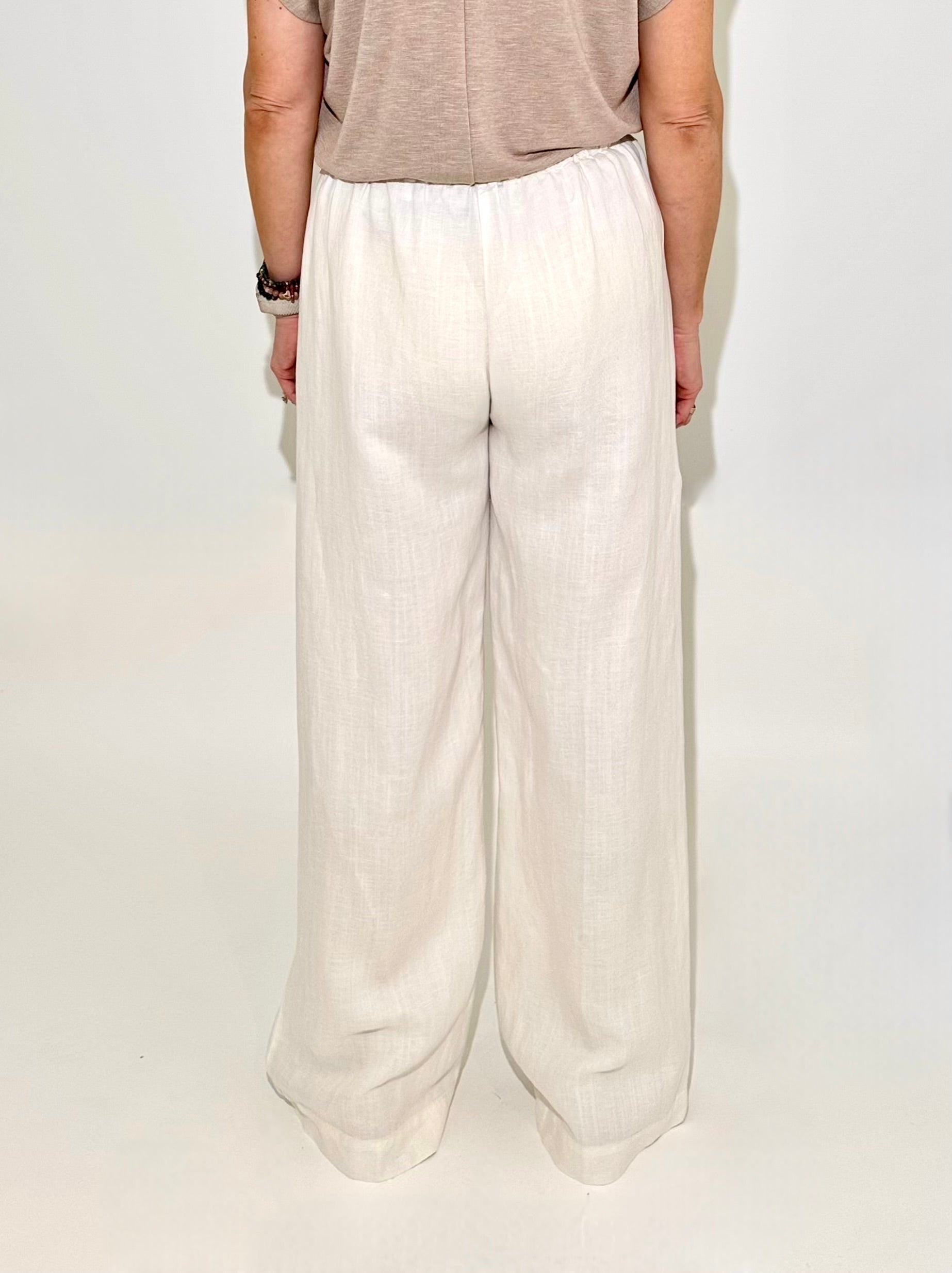 Michael Stars Marissa Drawstring Pant - Parchment-Hand In Pocket