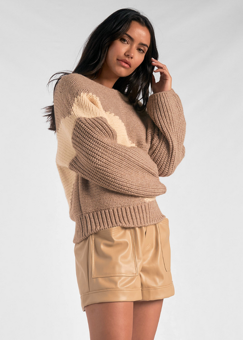 Elan Hannah Sweater - Beige/Off White ***FINAL SALE***-Hand In Pocket