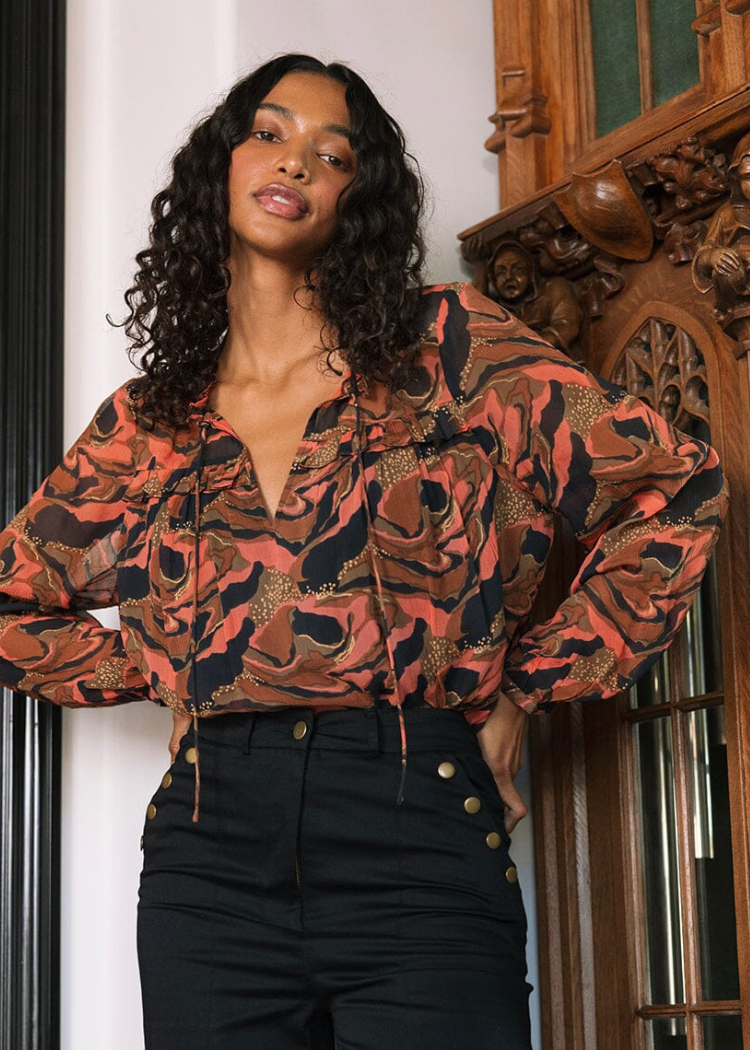 Cleobella Octavia Printed Blouse - Canyon- ***FINAL SALE***-Hand In Pocket