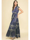 Yumi Tiered Floral Maxi Dress- Navy-Hand In Pocket