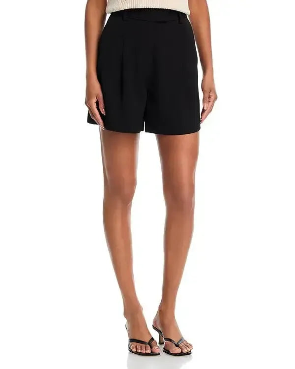 French Connection Harry Suiting Shorts - Black-Hand In Pocket
