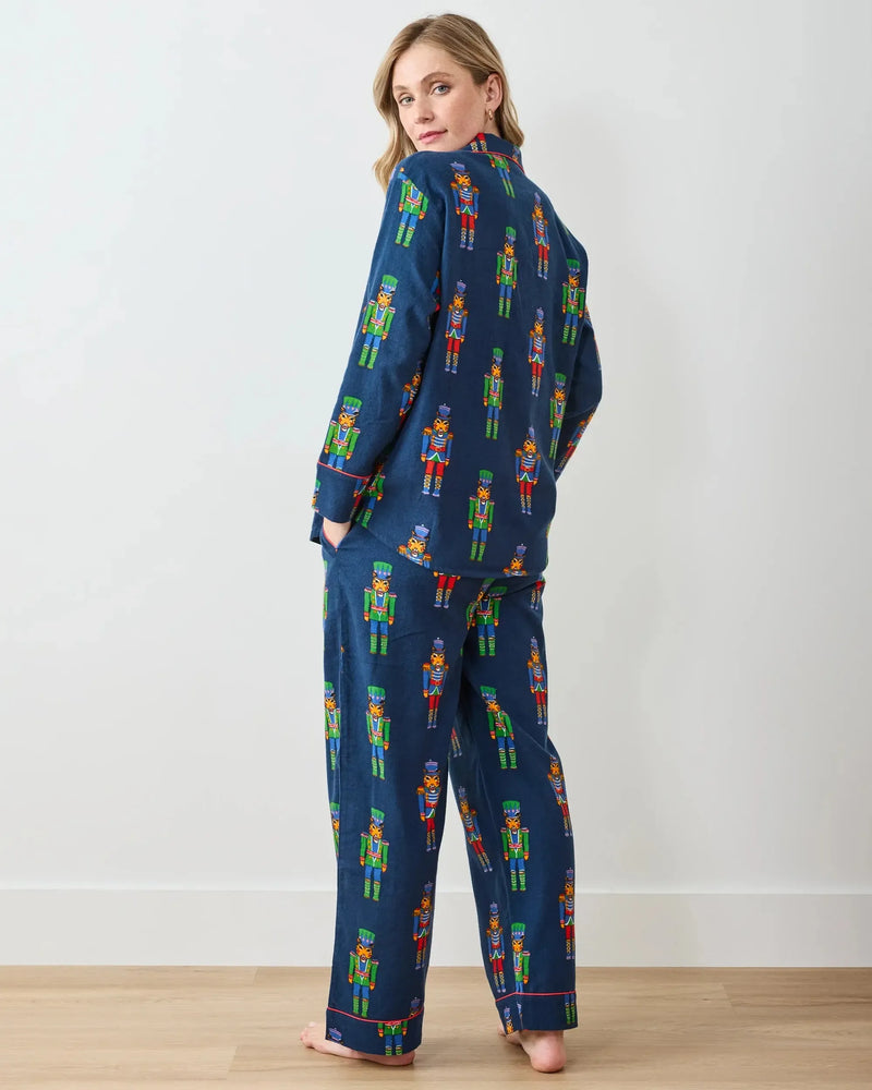 Print Fresh Leopard Nutcracker Set- Navy-Hand In Pocket