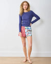 Print Fresh Sugar Plum Bradshaw Boxer- Ferry Blue-Hand In Pocket