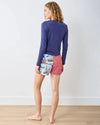 Print Fresh Sugar Plum Bradshaw Boxer- Ferry Blue-Hand In Pocket