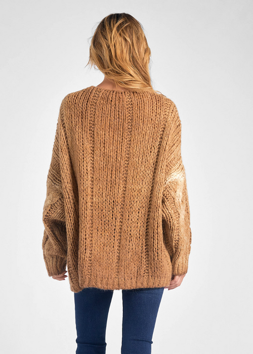 Willow Cardigan - Brown-Hand In Pocket