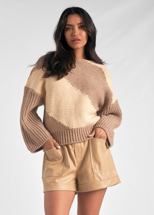 Elan Hannah Sweater - Beige/Off White-Hand In Pocket