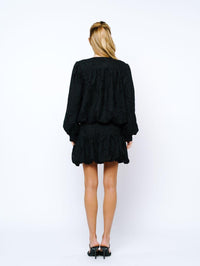 Ciebon Donna Bubble Hem Jacket - Black-Hand In Pocket