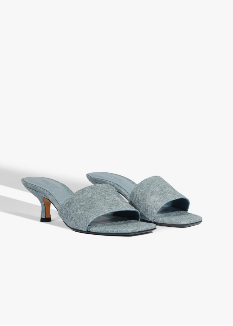 Schutz Kelsea Heel- Infinite Blue-Hand In Pocket