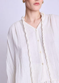 Berenice Chica Long Sleeve Shirt w/ Braid Detail ***FINAL SALE***-Hand In Pocket