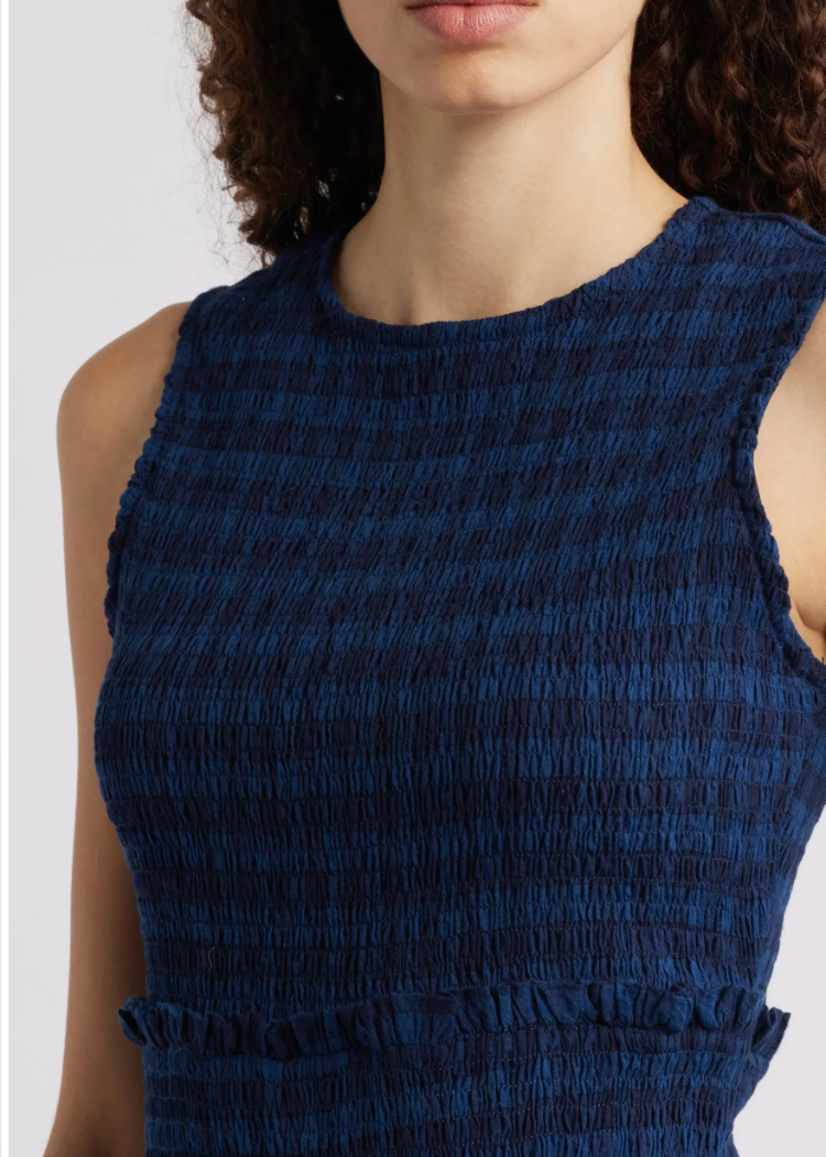 FRNCH Saquarema Dress- Marine-Hand In Pocket