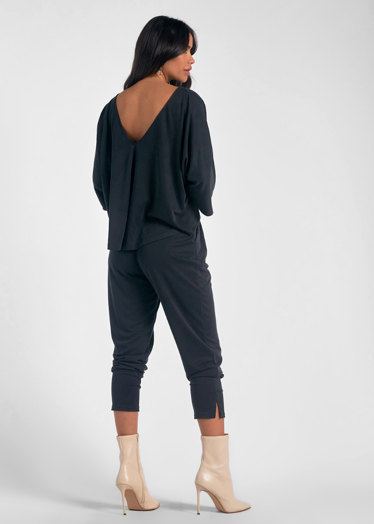 Hayden Jumpsuit - Black-Hand In Pocket