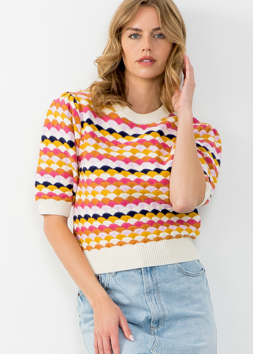 Brianne Multicolor Knit Top ***FINAL SALE***-Hand In Pocket