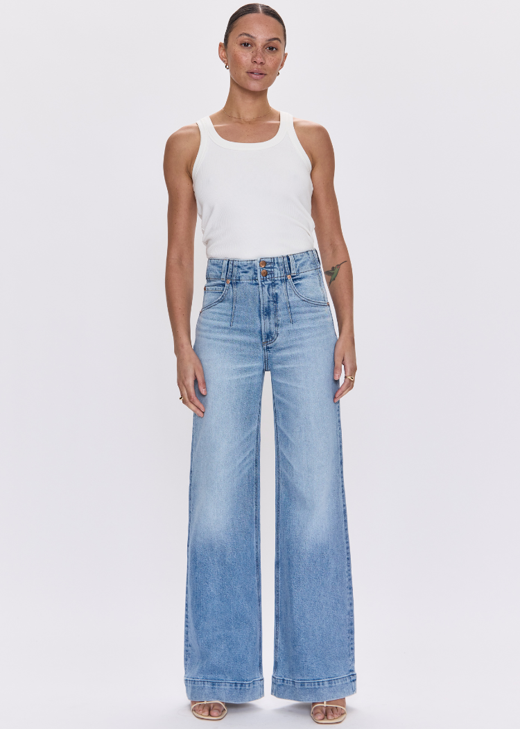 Pistola Lana Double Button Jean- Terrace-Hand In Pocket