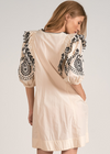 Elan Ambrey Embroidered Dress-Hand In Pocket