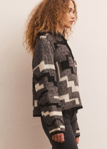 Z Supply Phoenix Qtr Zip Pullover Sweater-Hand In Pocket