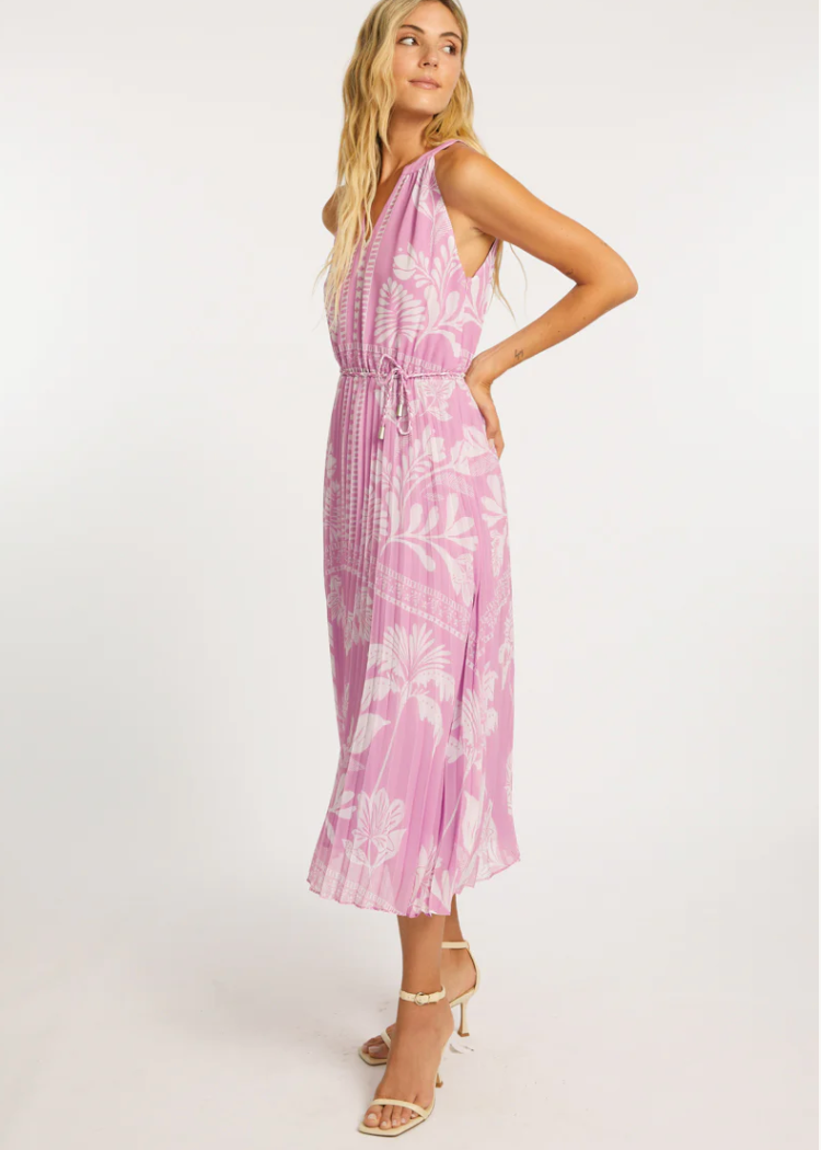 Caballero Nouvel Dress- Palm Serenade-Hand In Pocket