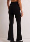 Z Supply Do It All Flare Pant- Black-Hand In Pocket