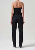 Agolde 90's Pinch Waist Pant - Crushed Black-Hand In Pocket