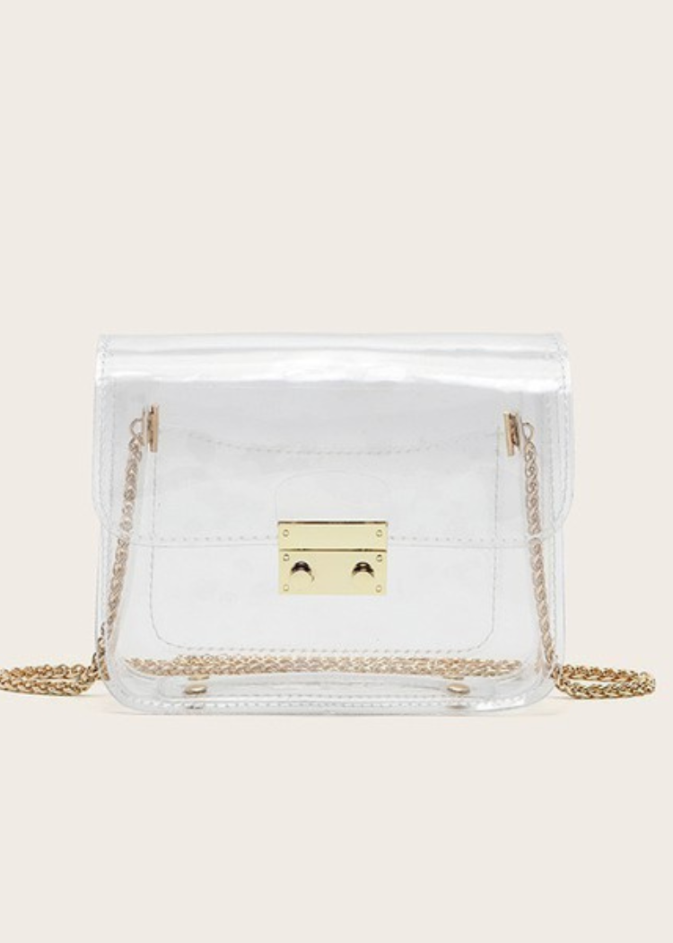 Clear Crossbody Bag-Hand In Pocket