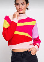 Silka Abstract Pattern Sweater-Hand In Pocket