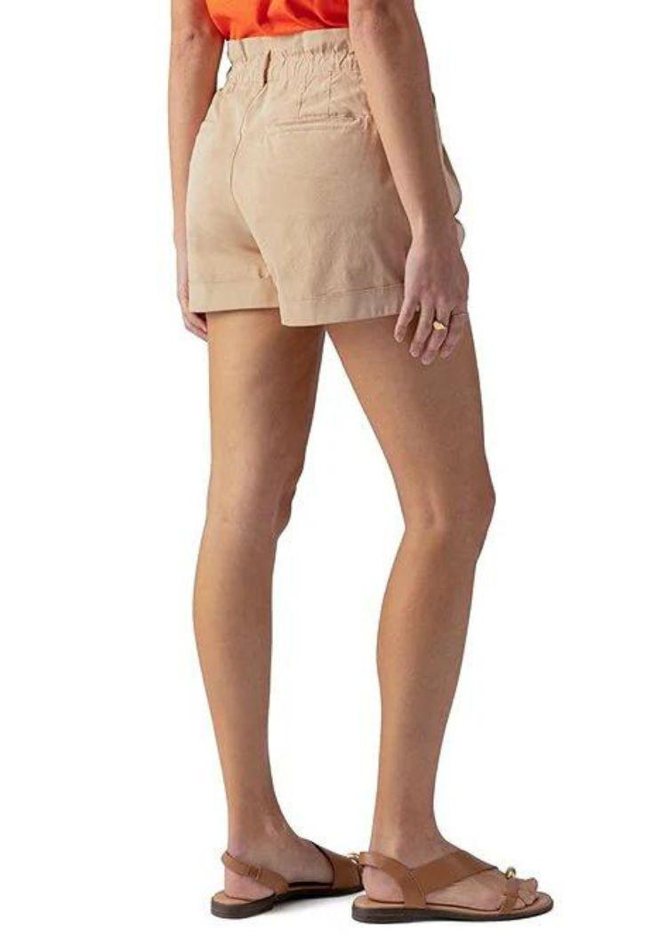 Sanctuary Elastic Waist Cuffed Short - Dark Sand Dollar ***FINAL SALE***-Hand In Pocket