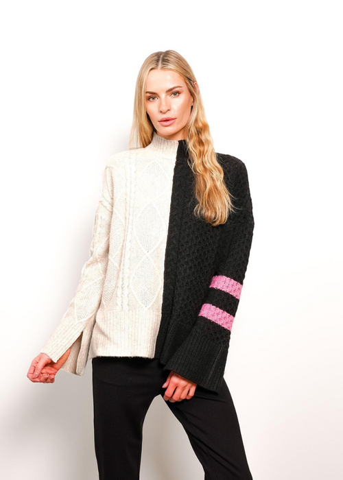 Savannah TwoFaced Turtleneck-Hand In Pocket