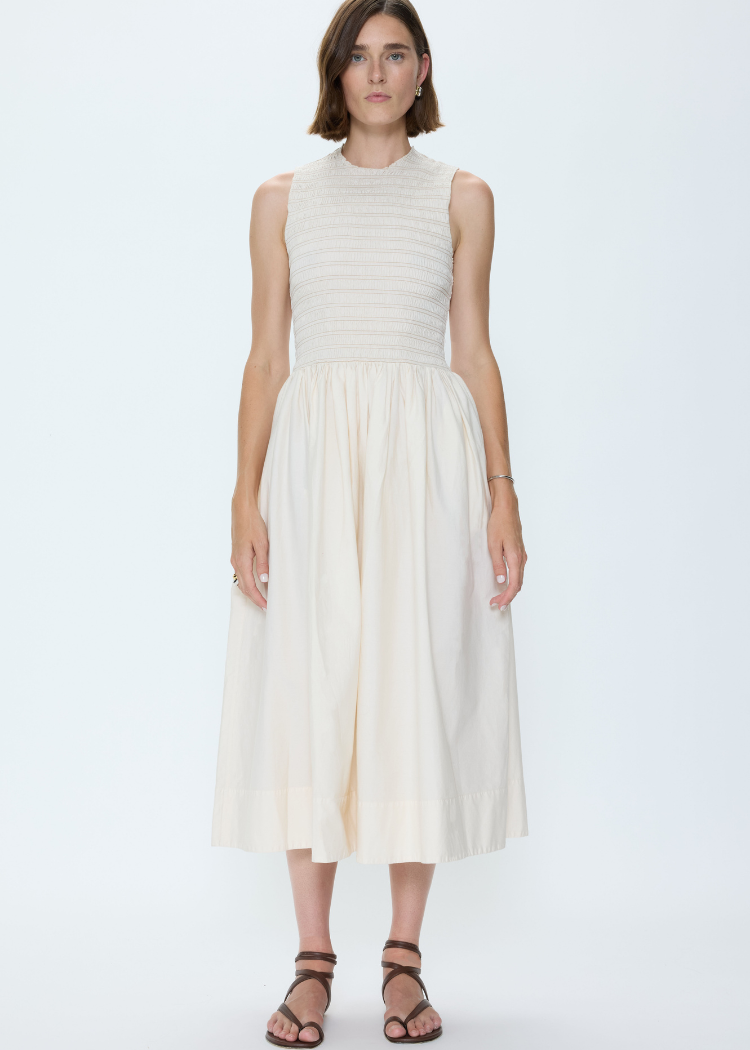 Pistola Gladys Dress - Oyster Shell-Hand In Pocket