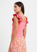 Rallie Organic Frill Sleeve Tank - Rose-***FINAL SALE***-Hand In Pocket