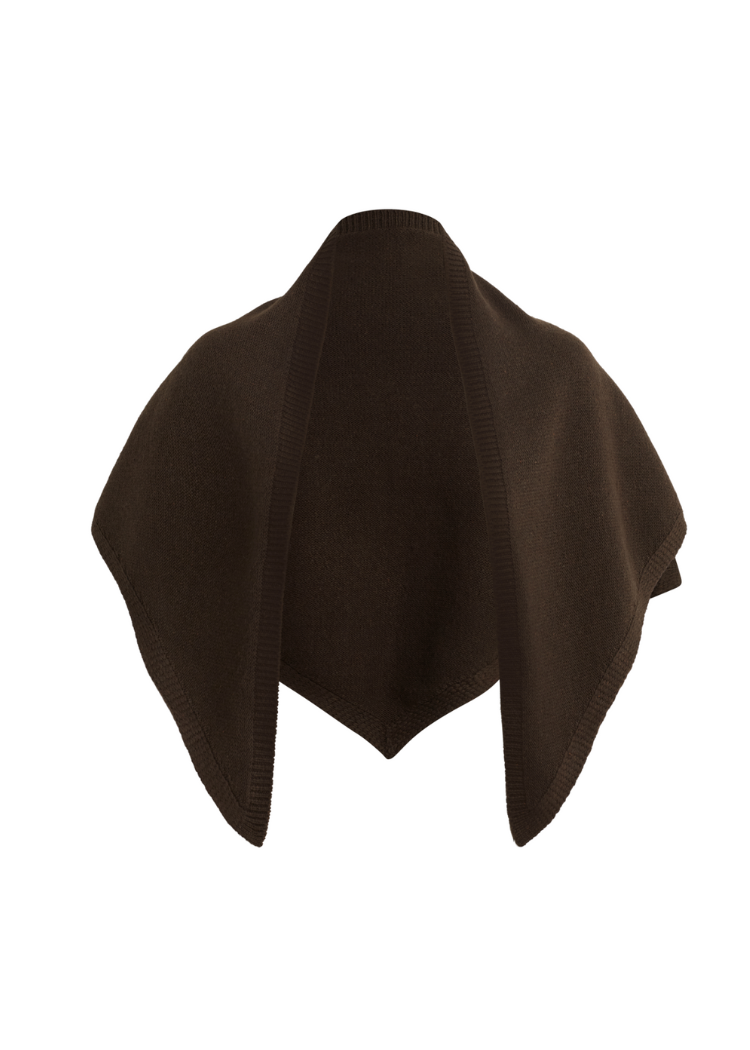 Favorite Daughter Triangle Scarf- Brown-Hand In Pocket