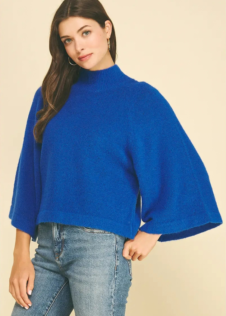 Thea Sweater - Royal Blue-Hand In Pocket