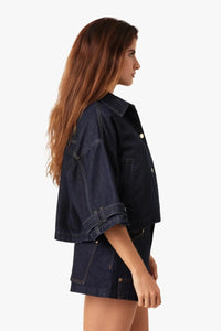 Habitual Cape Denim Jacket - Rinse-Hand In Pocket