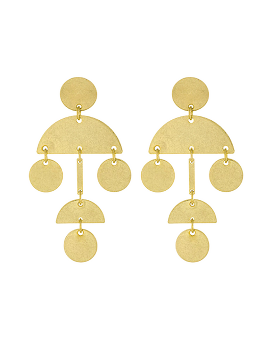Ora Chandelier Earrings-Gold-Hand In Pocket