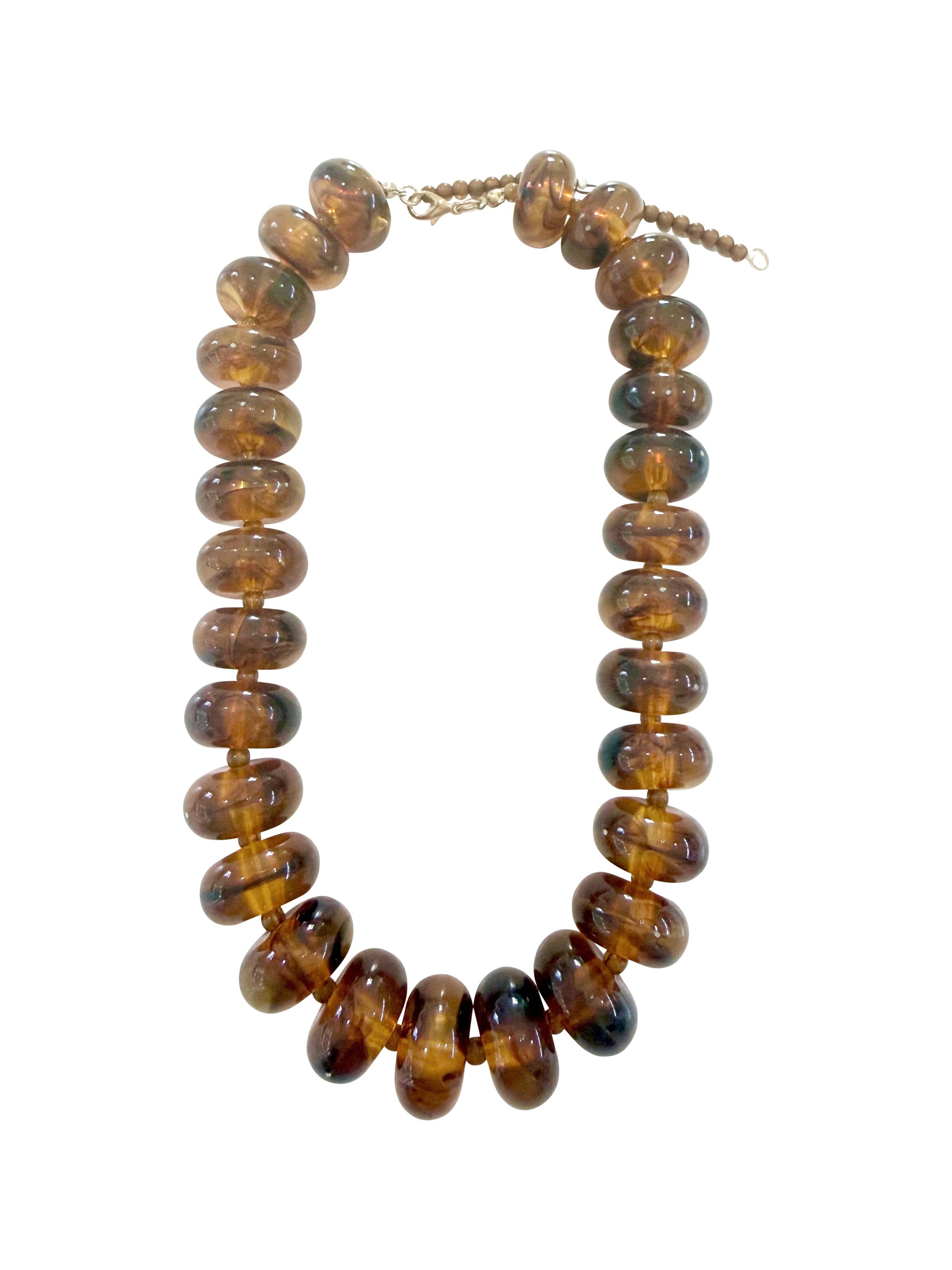 Marlan Chunky Beaded Necklace - Tortoise