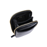 Karen Cell Phone Crossbody: Black-Hand In Pocket