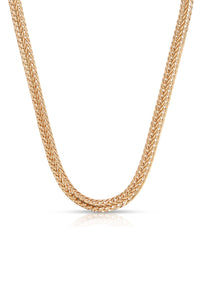 Woven Chain Necklace: 18k Gold Plated / One Size
