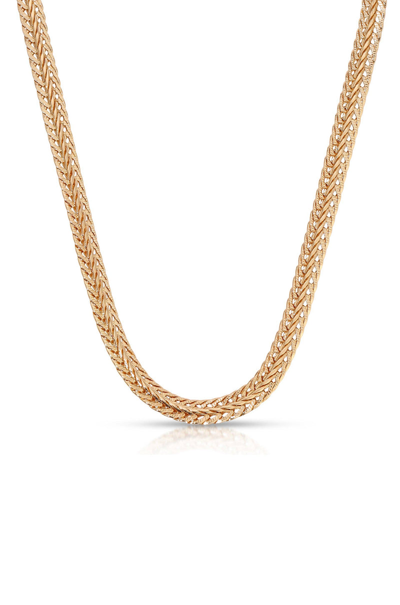Woven Chain Necklace: 18k Gold Plated / One Size