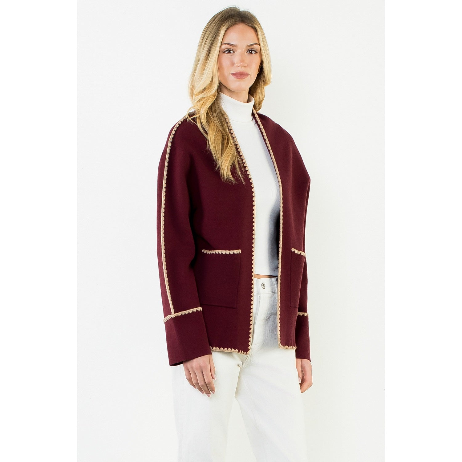 THML Annabelle Cardigan - Burgundy