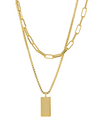 Odette Layered Charm Necklace-Hand In Pocket