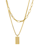 Odette Layered Charm Necklace-Hand In Pocket