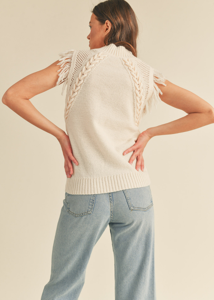 London Fringed Pullover-Hand In Pocket