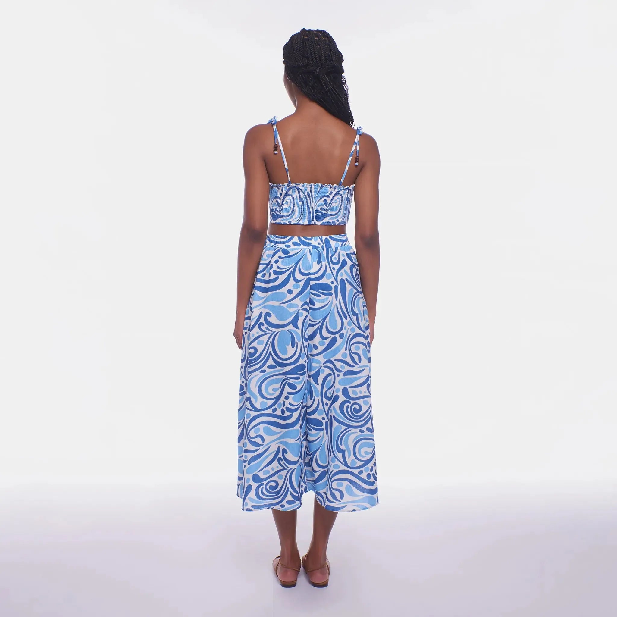Peixoto Paula Midi Skirt - Amalfi Dreams-Hand In Pocket