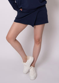 RD Style Starry Knit Skort- Sea Blue-Hand In Pocket